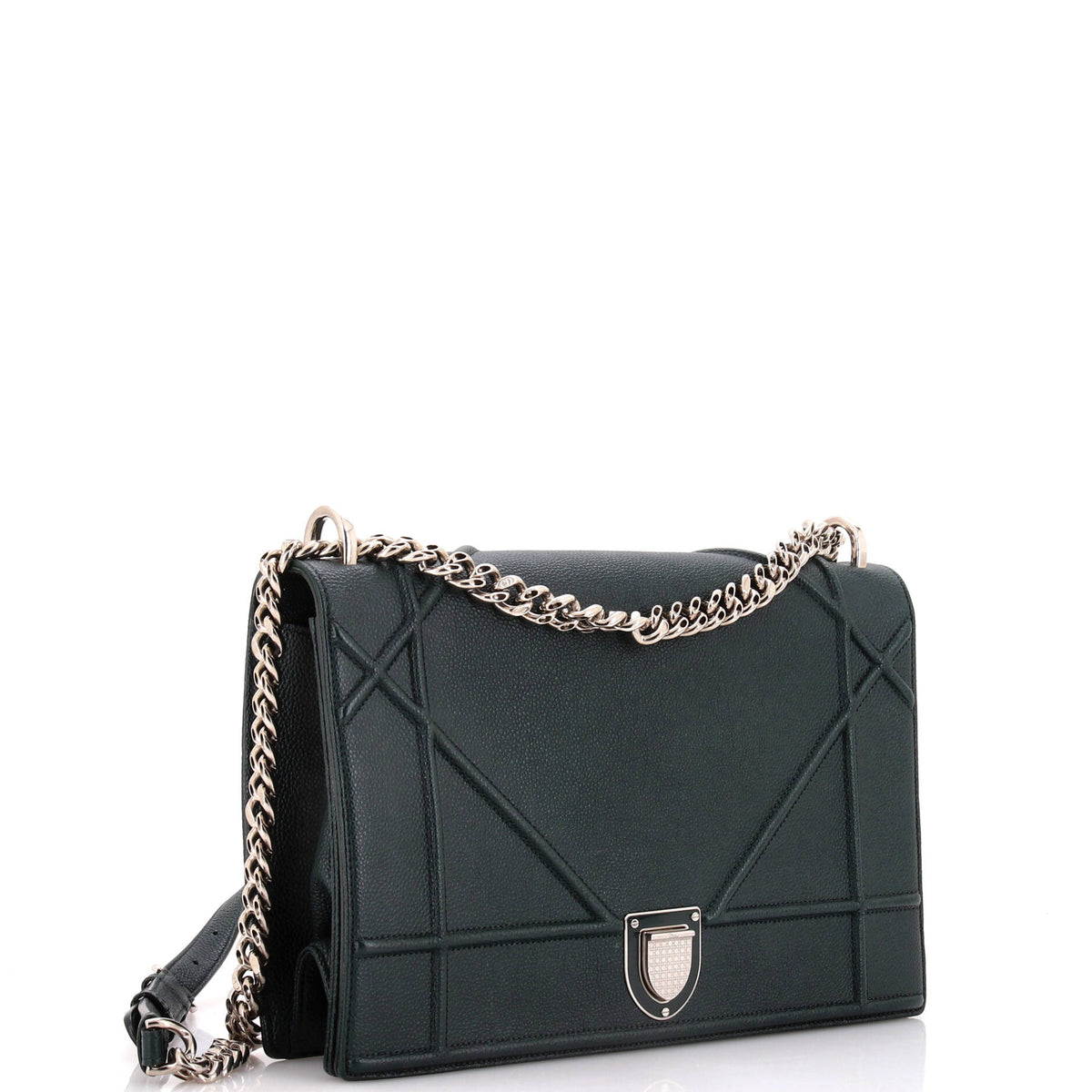 Diorama Flap Bag Grained Calfskin Large