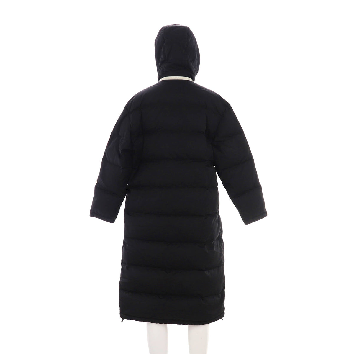 Women's Detachable Hood Sleeve Logo Long Jacket Quilted Polyamide with Down