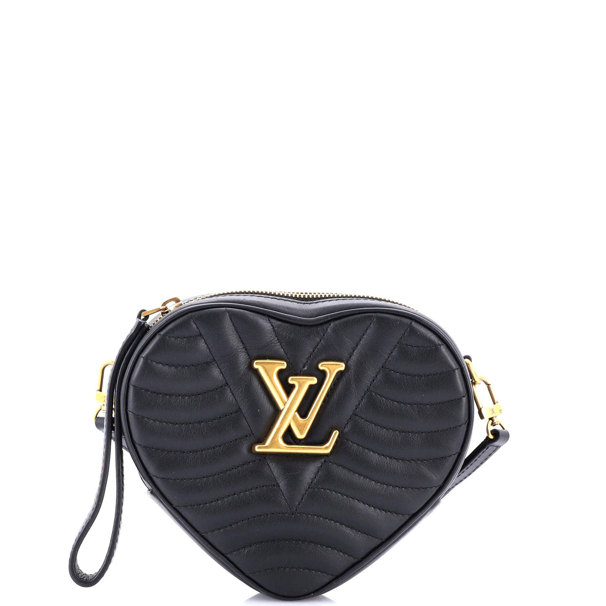New Wave Heart Crossbody Bag Quilted Leather
