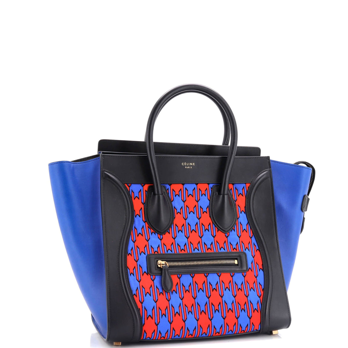 Luggage Bag Printed Textile and Leather Mini