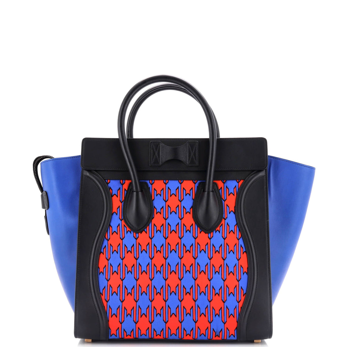 Luggage Bag Printed Textile and Leather Mini