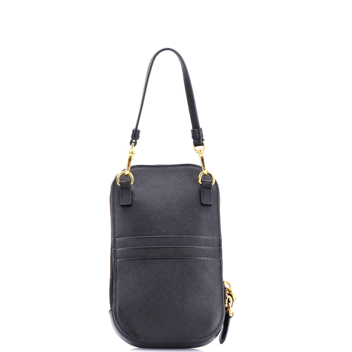 Zip Phone Holder Crossbody Bag Saffiano Leather