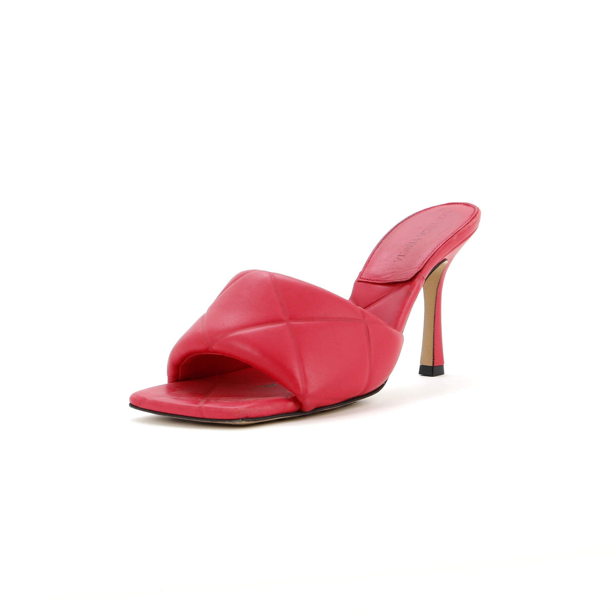 Women's The Padded Heeled Sandals Quilted Leather