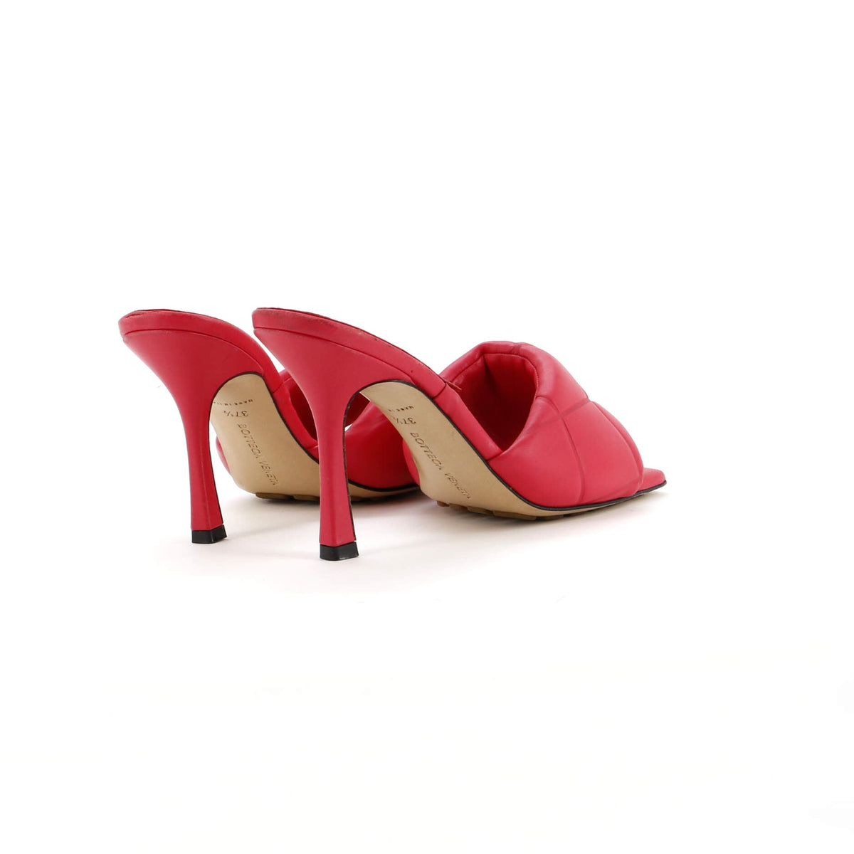 Women's The Padded Heeled Sandals Quilted Leather