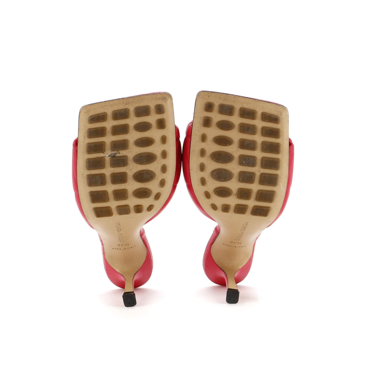 Women's The Padded Heeled Sandals Quilted Leather