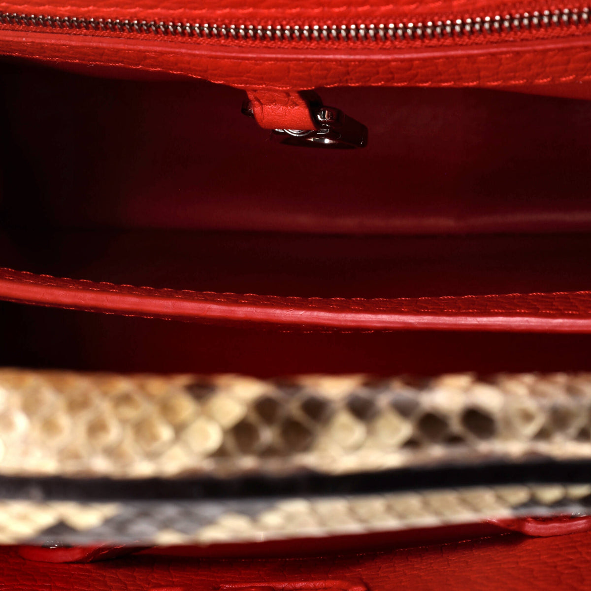 Capucines Bag Leather with Snakeskin BB