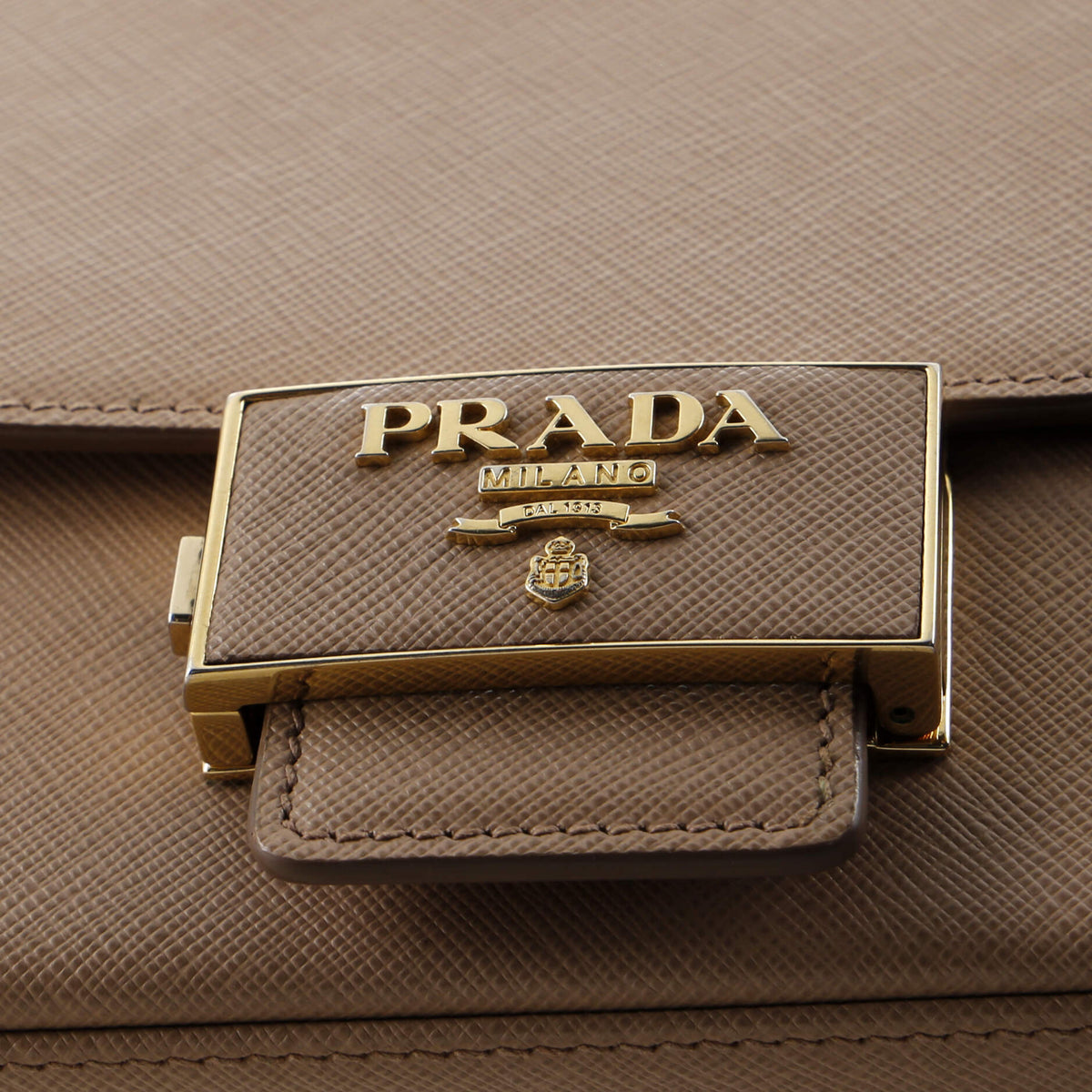 Embleme Flap Bag Saffiano Leather Small