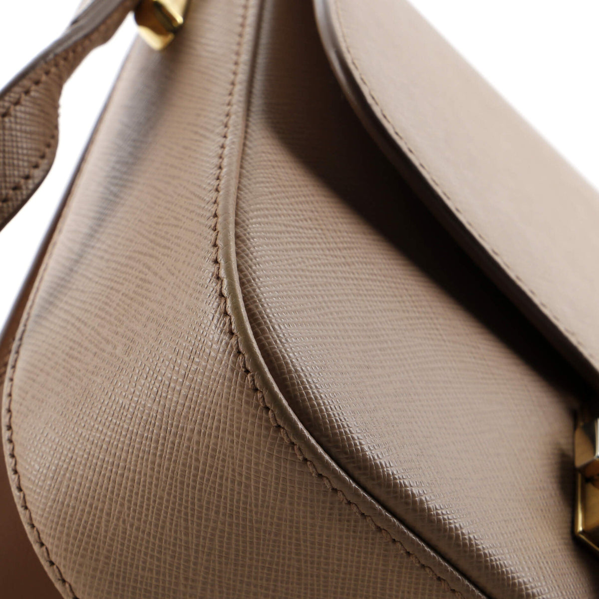 Embleme Flap Bag Saffiano Leather Small