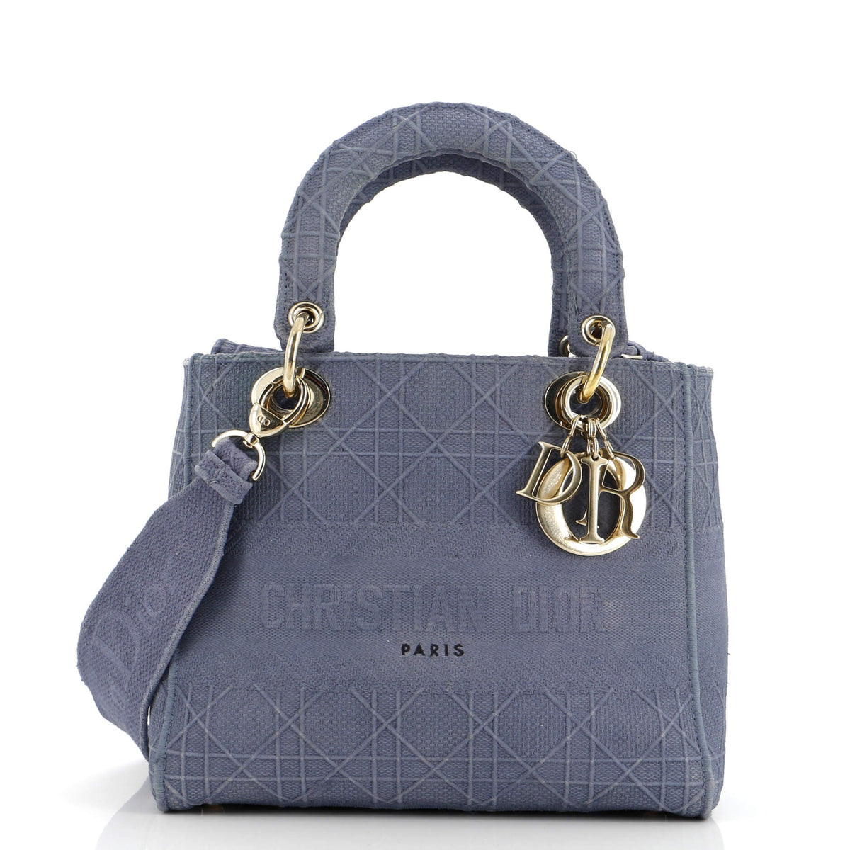 Lady D-Lite Bag Cannage Embroidered Canvas Medium