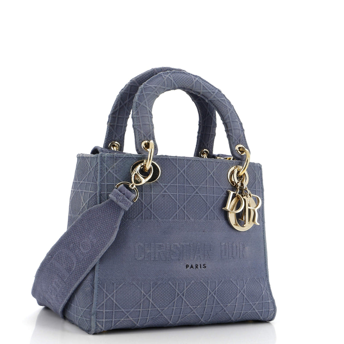 Lady D-Lite Bag Cannage Embroidered Canvas Medium