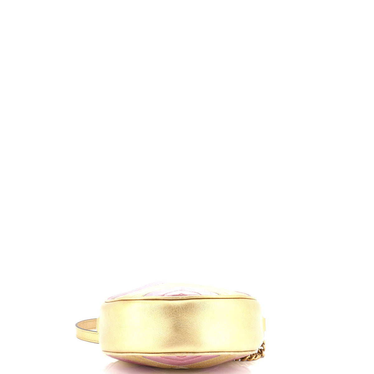 GG Marmont Round Shoulder Bag Matelasse Leather Mini