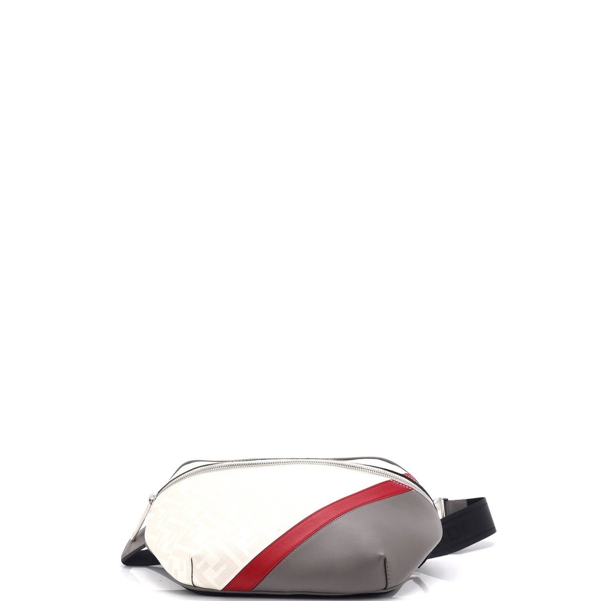 Zip Belt Bag Zucca Coated Canvas and Leather