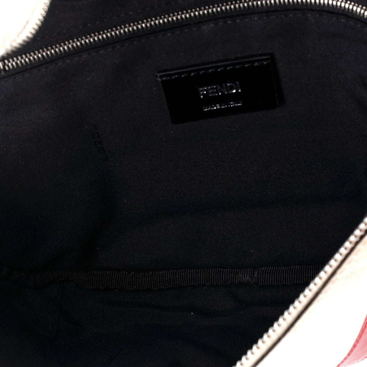 Zip Belt Bag Zucca Coated Canvas and Leather