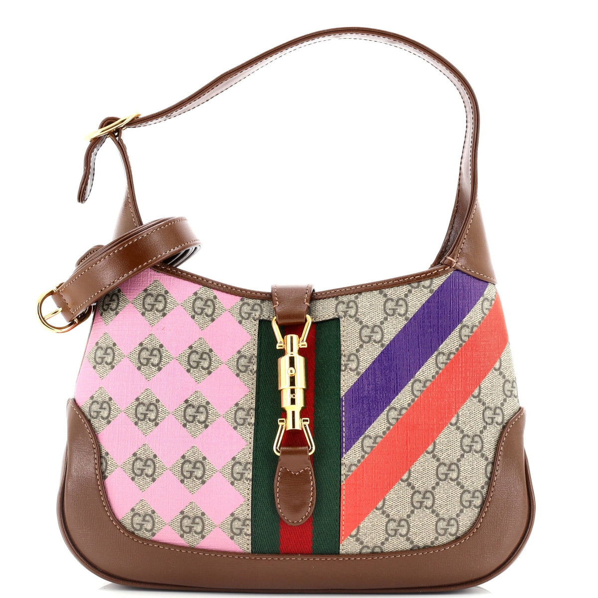 Jackie 1961 Hobo Printed GG Coated Canvas Small