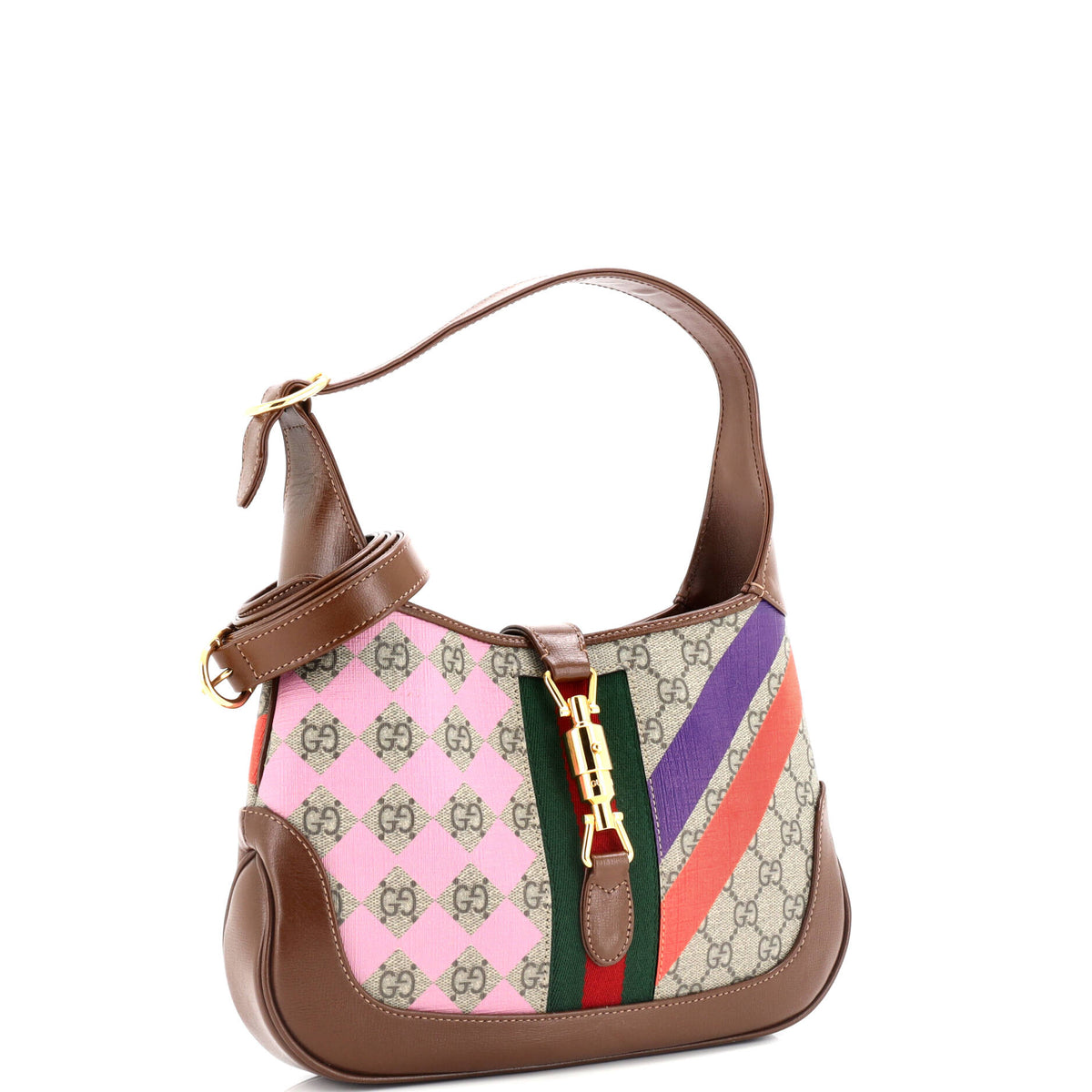 Jackie 1961 Hobo Printed GG Coated Canvas Small