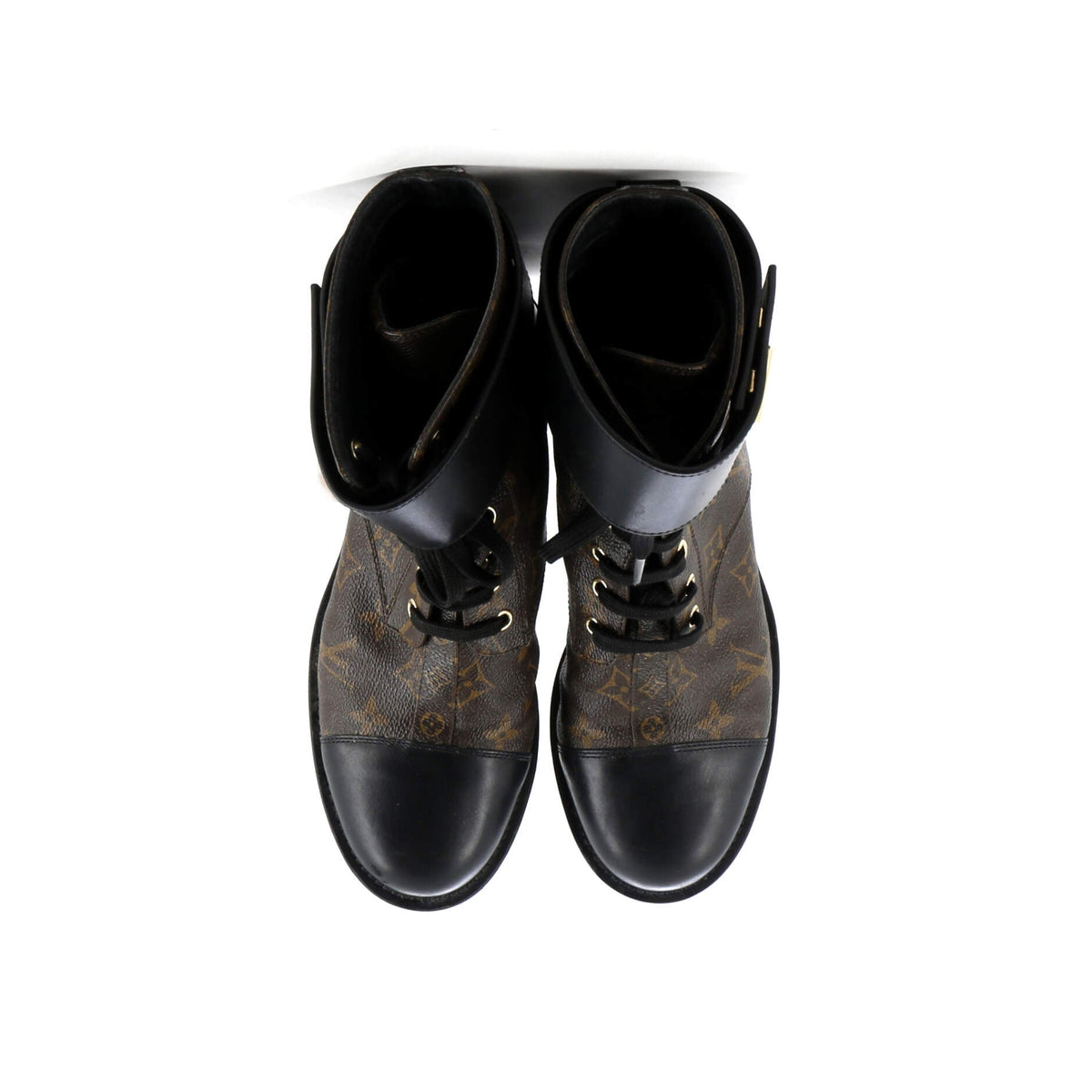 Women's Wonderland Flat Ranger Boots Monogram Canvas and Leather