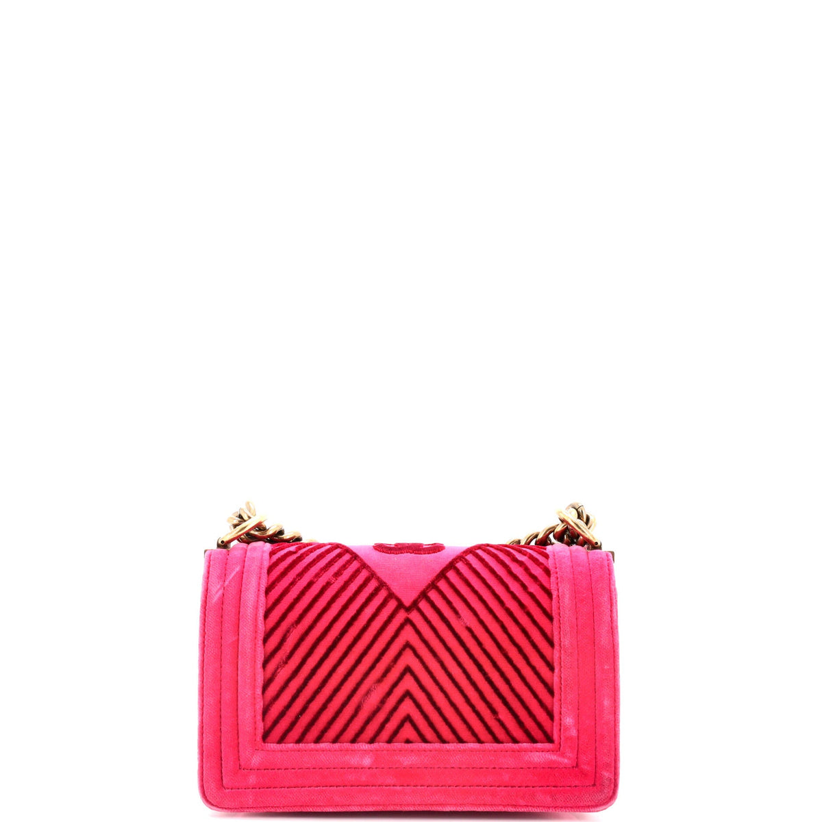 Boy Flap Bag Chevron Velvet Small