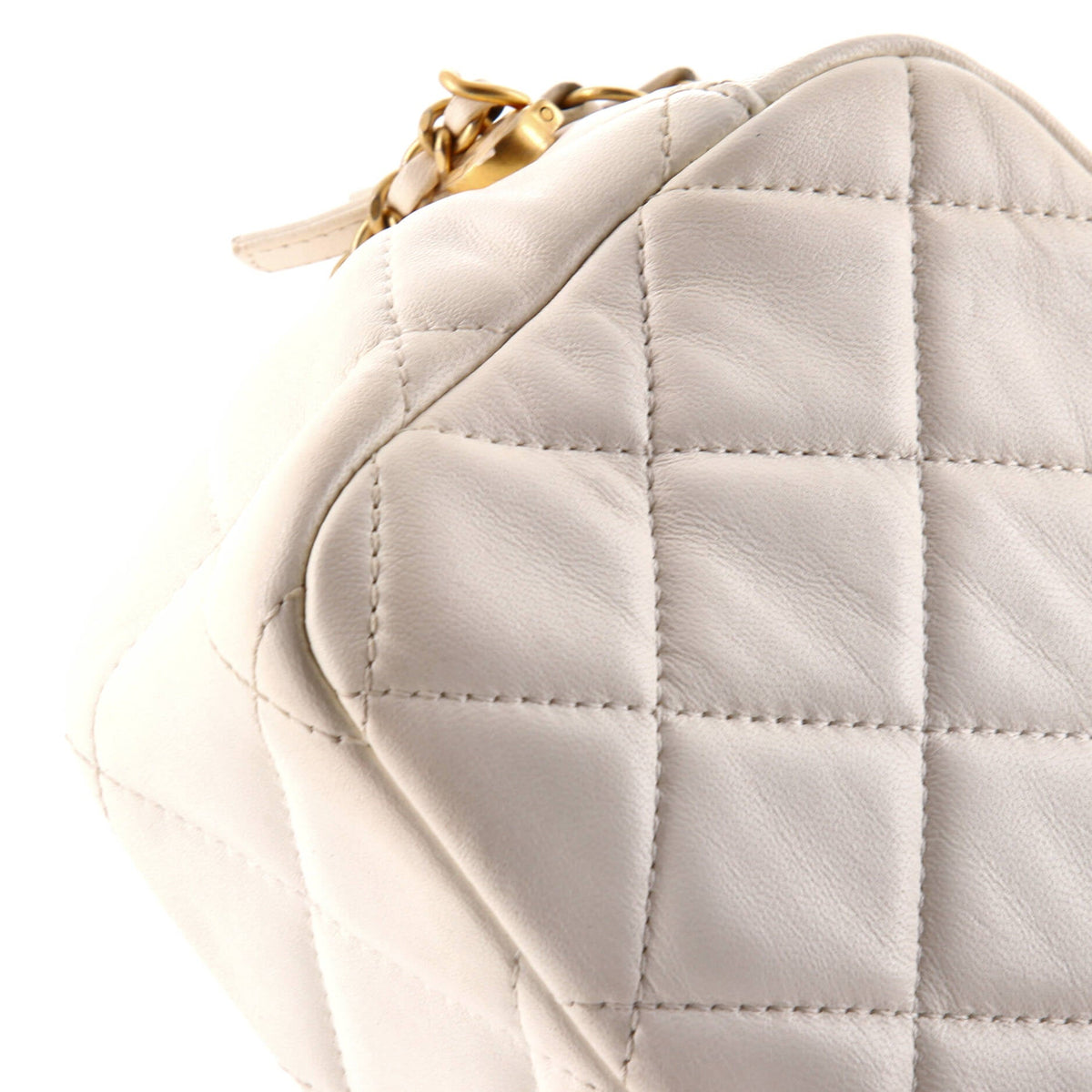 My Perfect Adjustable Chain Camera Bag Quilted Lambskin with Pearls Small