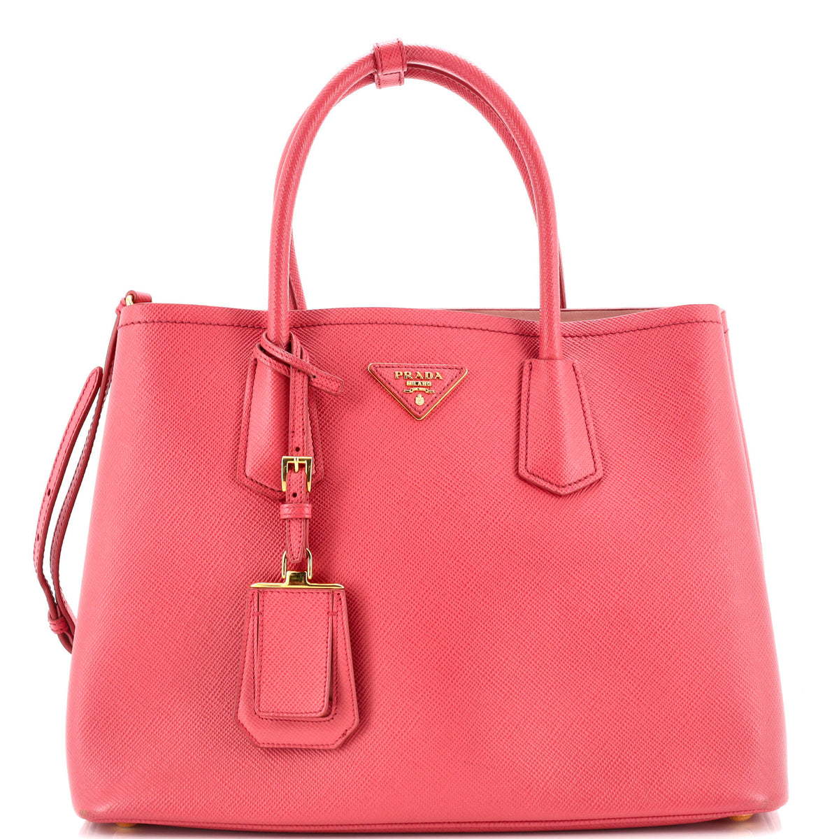 Cuir Double Tote Saffiano Leather Medium