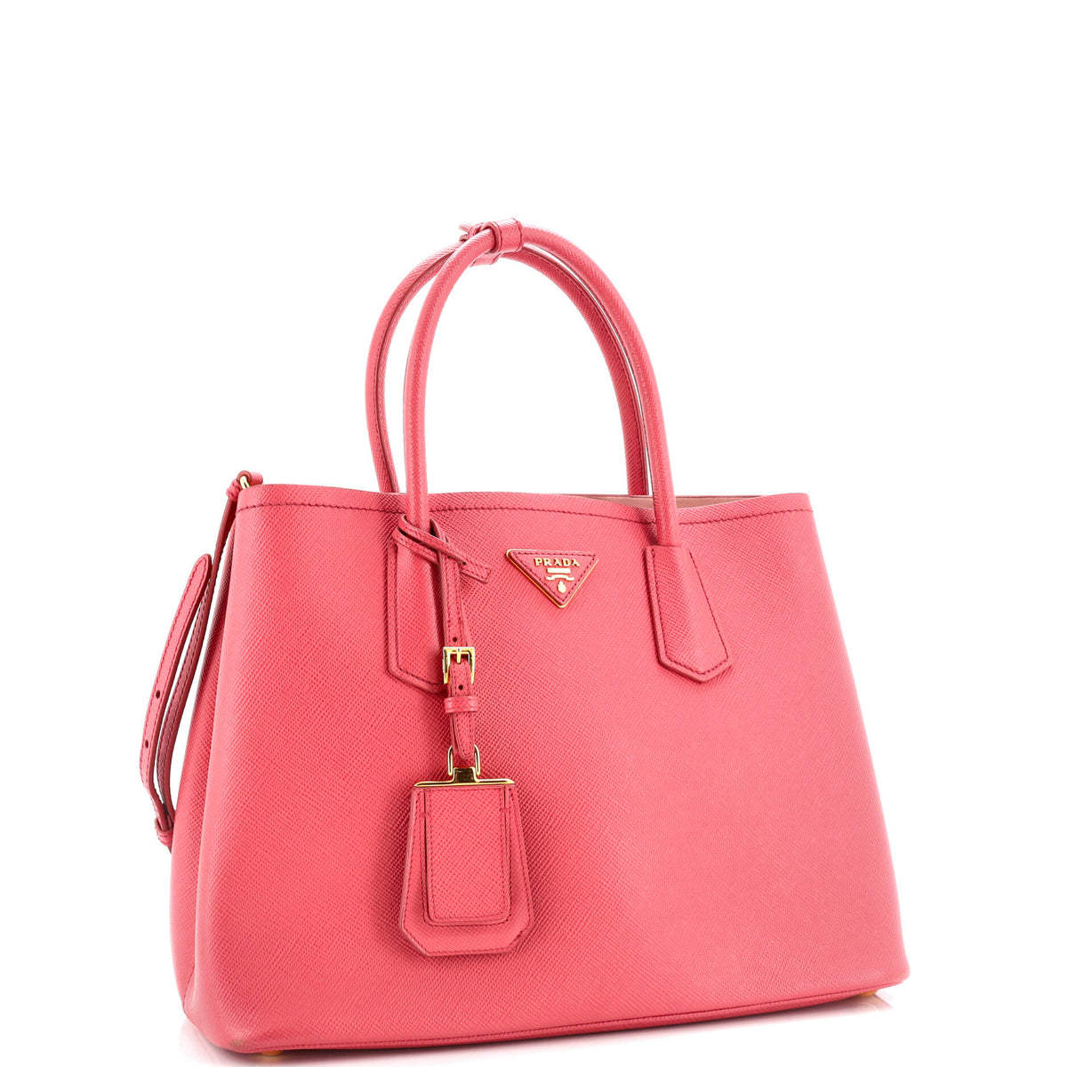 Cuir Double Tote Saffiano Leather Medium