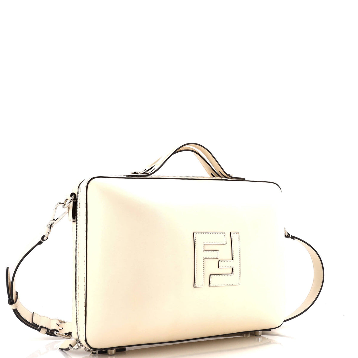 FF Logo Suitcase Crossbody Bag Leather Medium