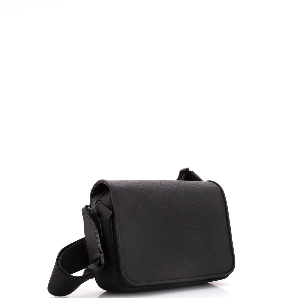 Flap Crossbody Bag GG Rubber Effect Leather Medium