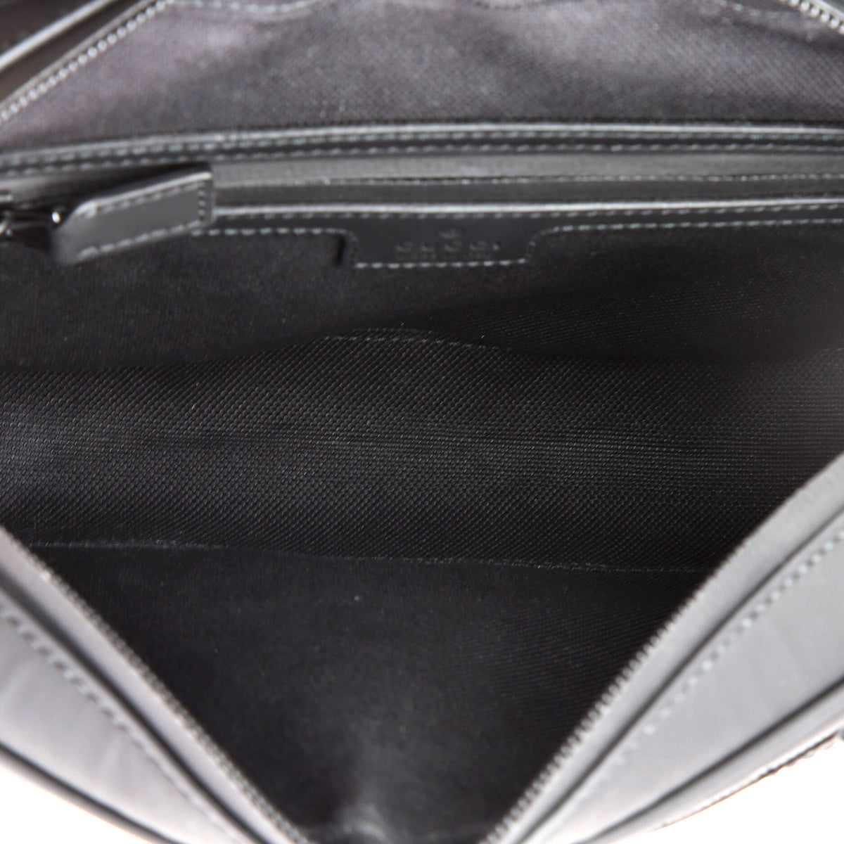 Flap Crossbody Bag GG Rubber Effect Leather Medium