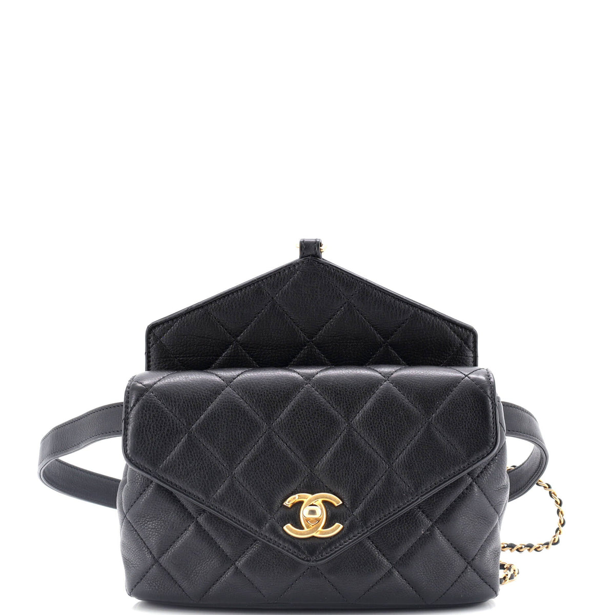 Carry With Chic Chain Flap Waist Bag Quilted Calfskin
