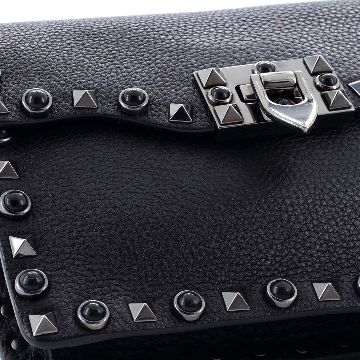 Rolling Rockstud Crossbody Bag Leather with Cabochons Small