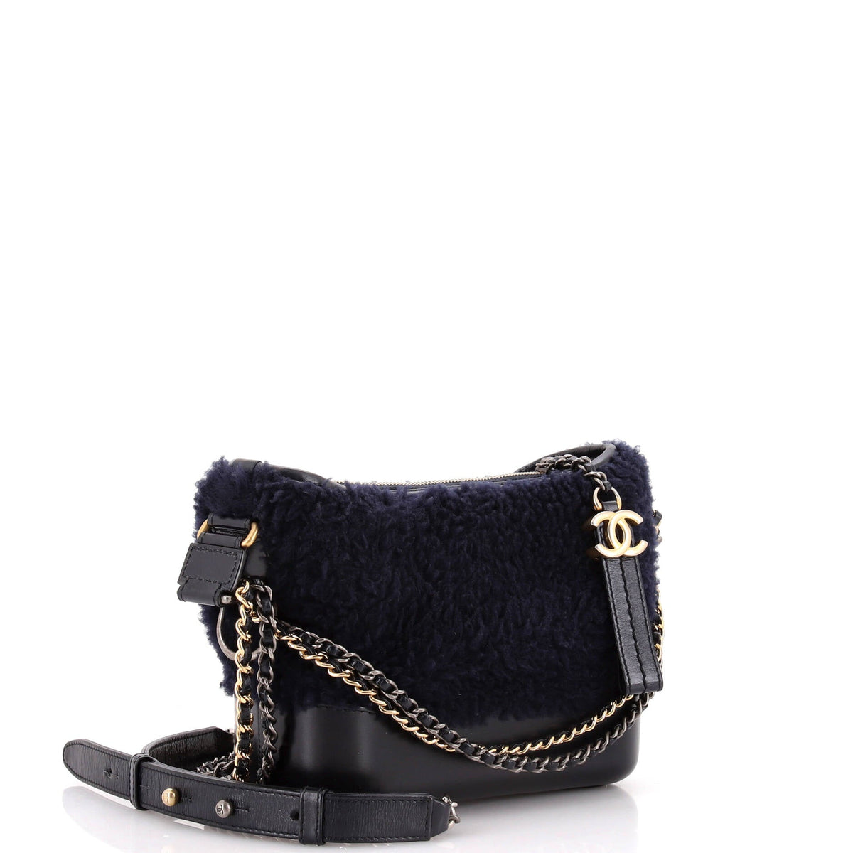 Gabrielle Hobo Shearling and Leather Small