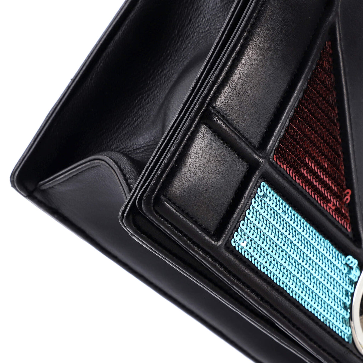 Diorama Flap Bag Sequin Embellished Lambskin Medium