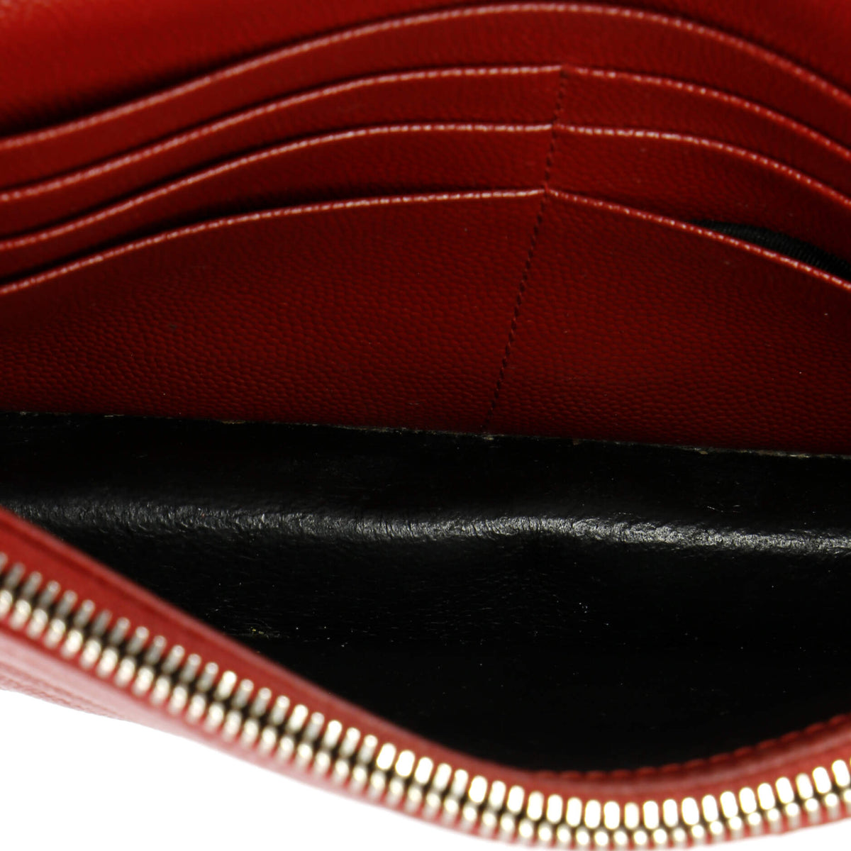 Classic Monogram Wallet on Chain Matelasse Chevron Leather Small