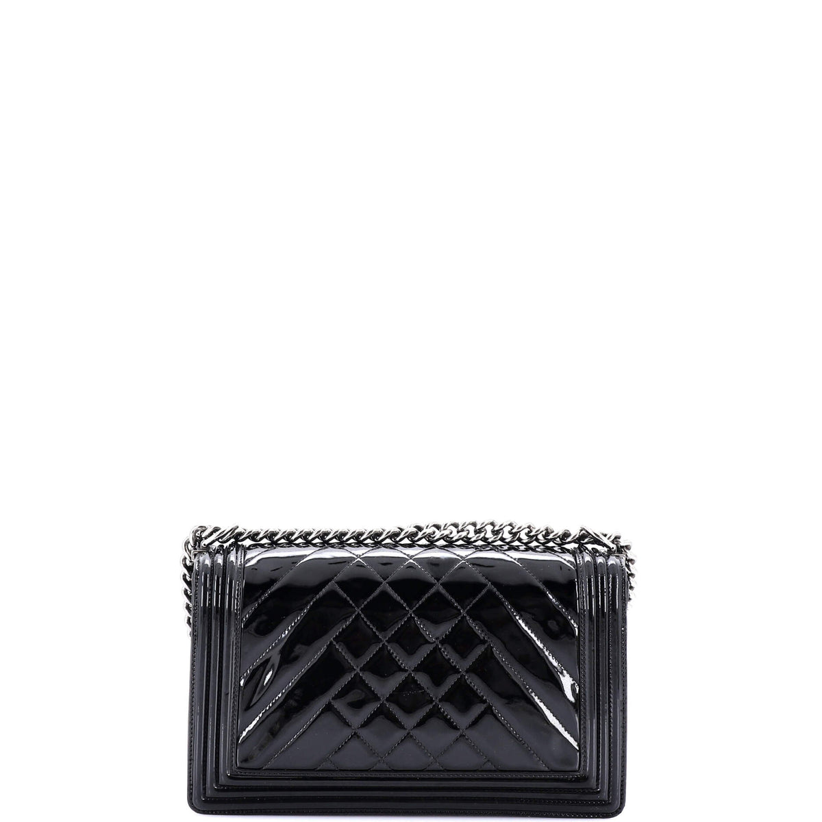 Boy Flap Bag Chevron Patent New Medium