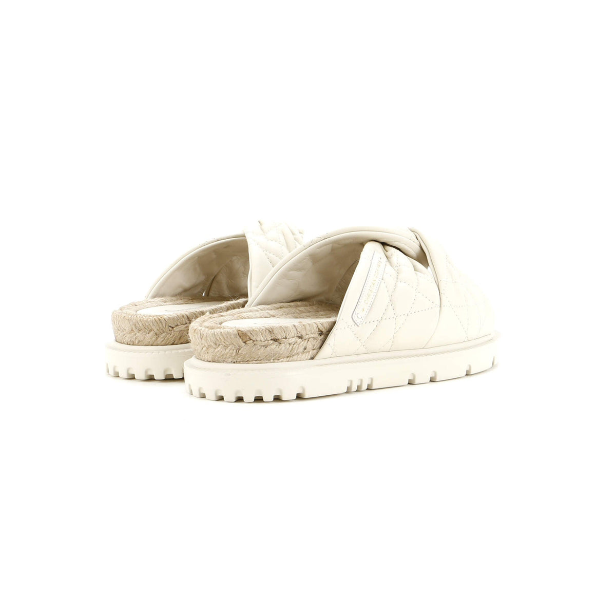 Women's Dtwist Slide Espadrilles Cannage Quilt Leather