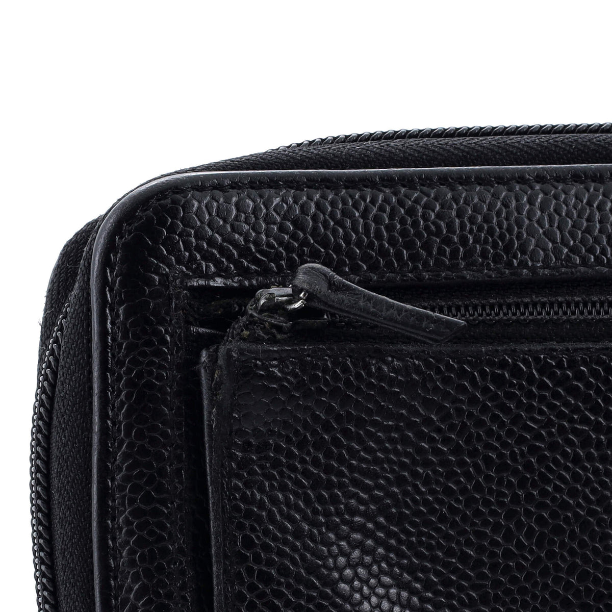Timeless CC Zipped Wallet Caviar Long