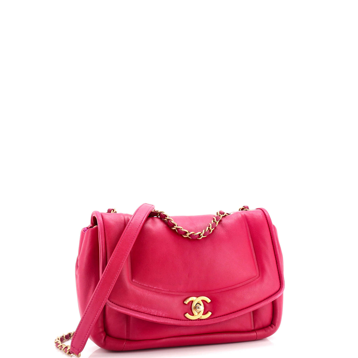 Vintage Puffy Flap Bag Lambskin Small