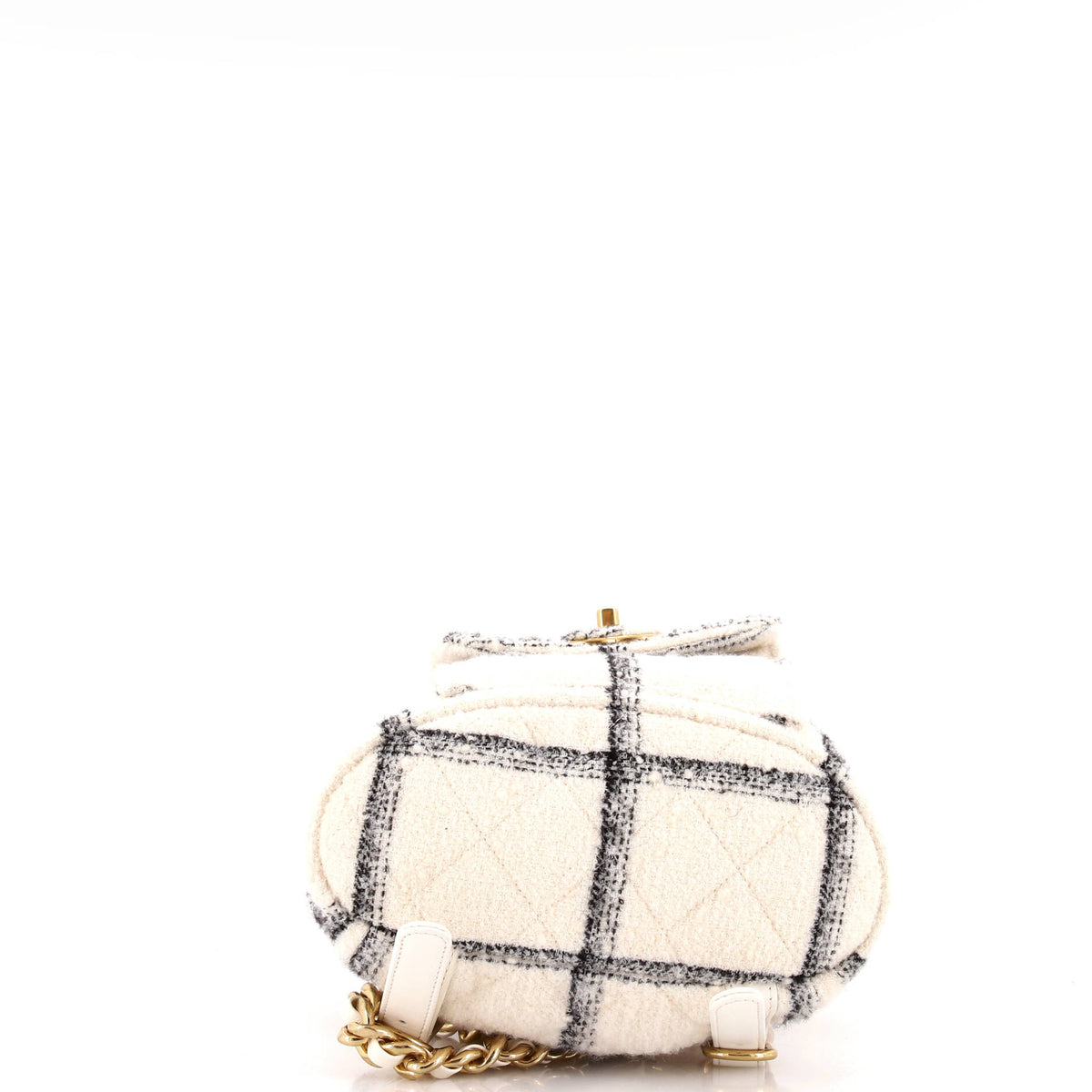 Duma Drawstring Backpack Quilted Wool Tweed Large