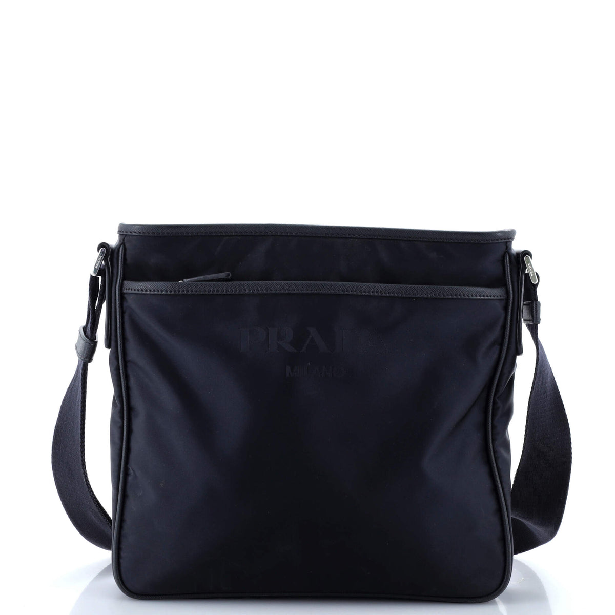 Front Pocket Messenger Bag Tessuto Medium