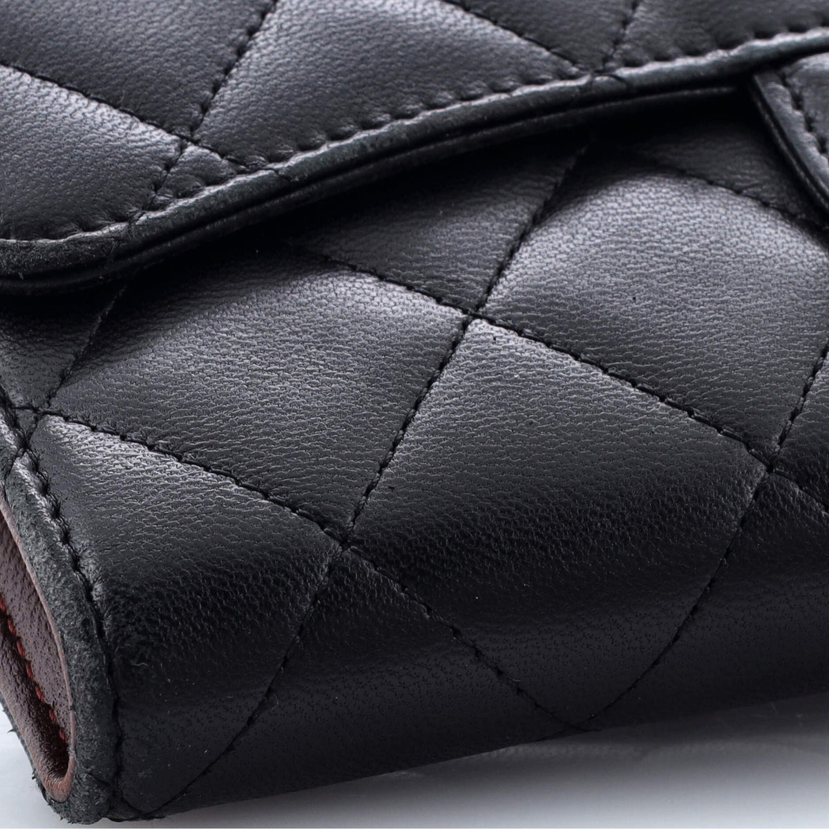 L-Flap Wallet Quilted Lambskin Long