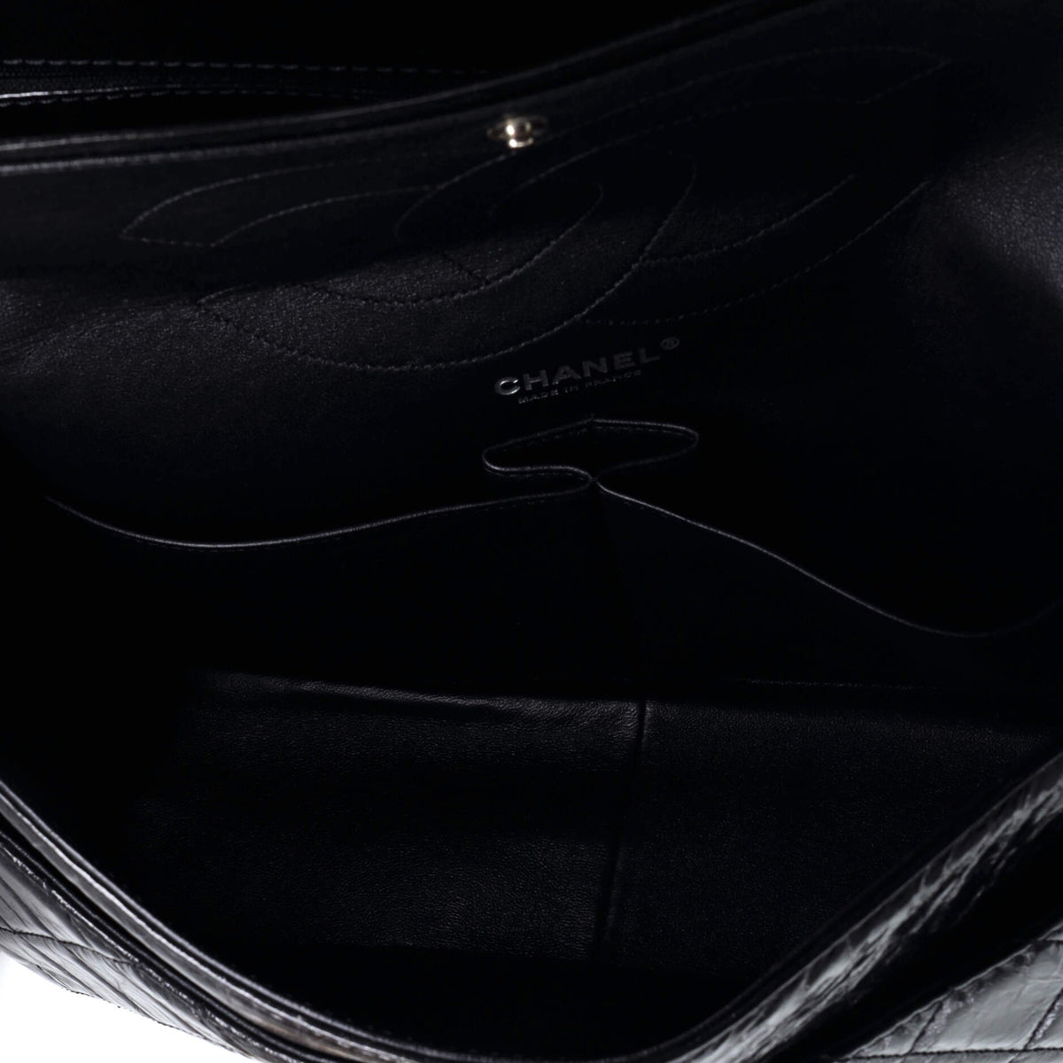 So Black Reissue 2.55 Flap Bag Quilted Glazed Calfskin 226