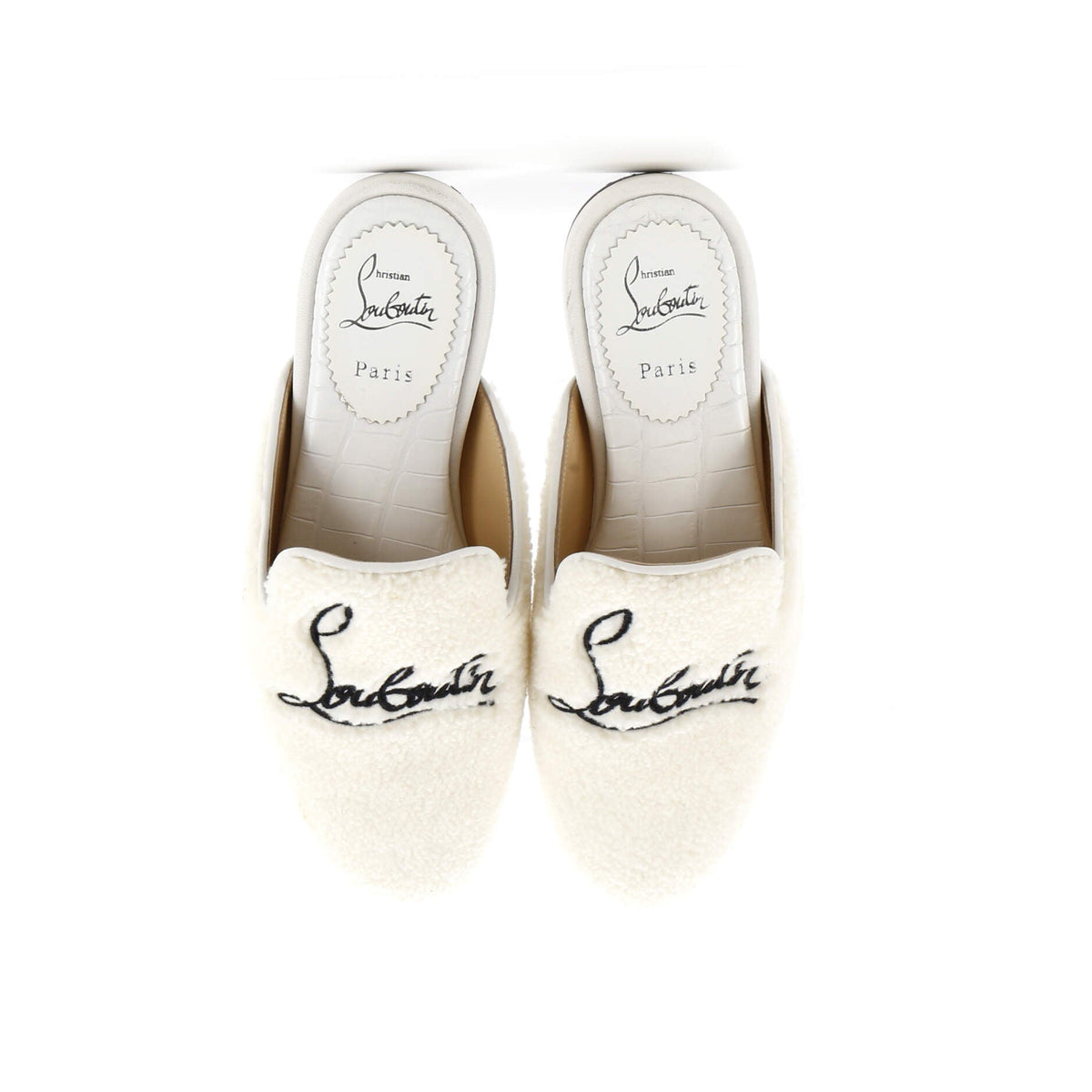Women's Navy Coolito Donna Flat Mules Shearling