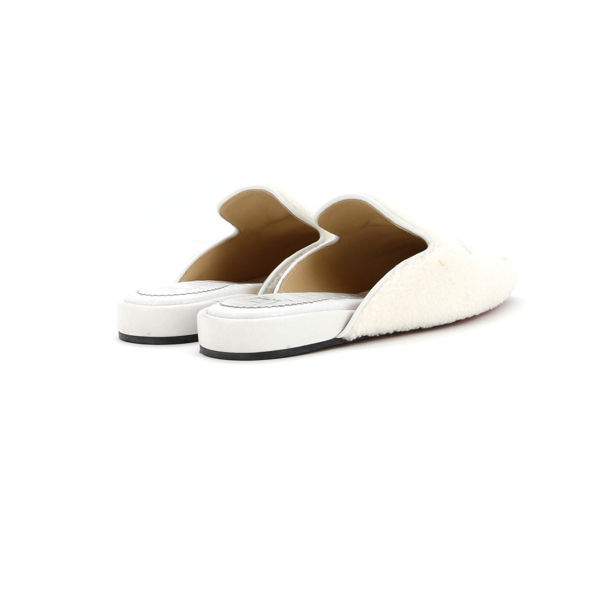 Women's Navy Coolito Donna Flat Mules Shearling