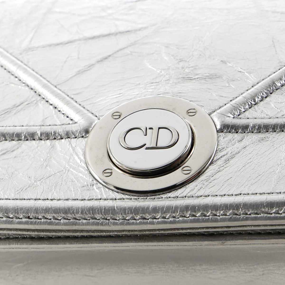 Diorama Clasp Flap Bag Crinkled Lambskin Small