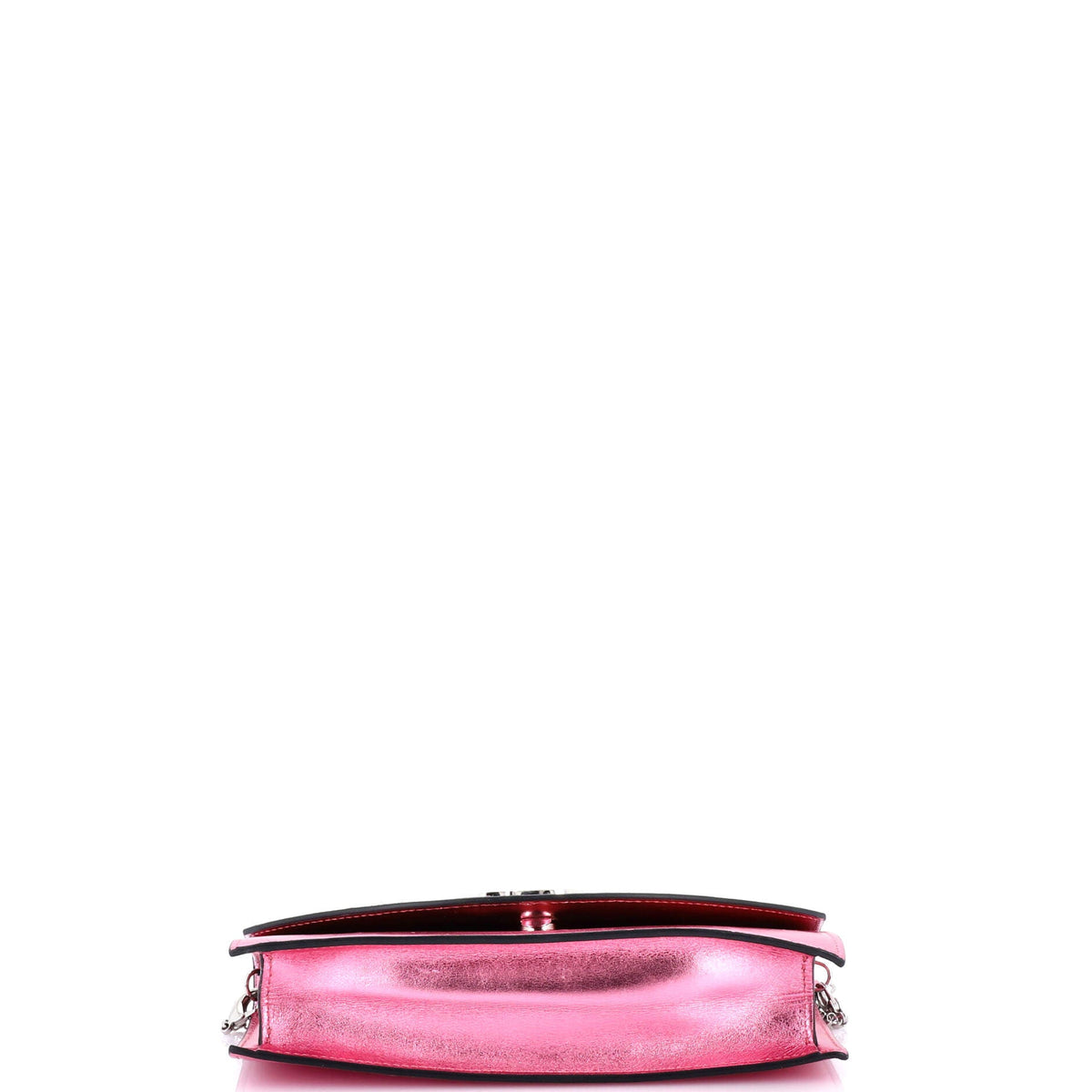 Loubi54 Chain Clutch Metallic Leather