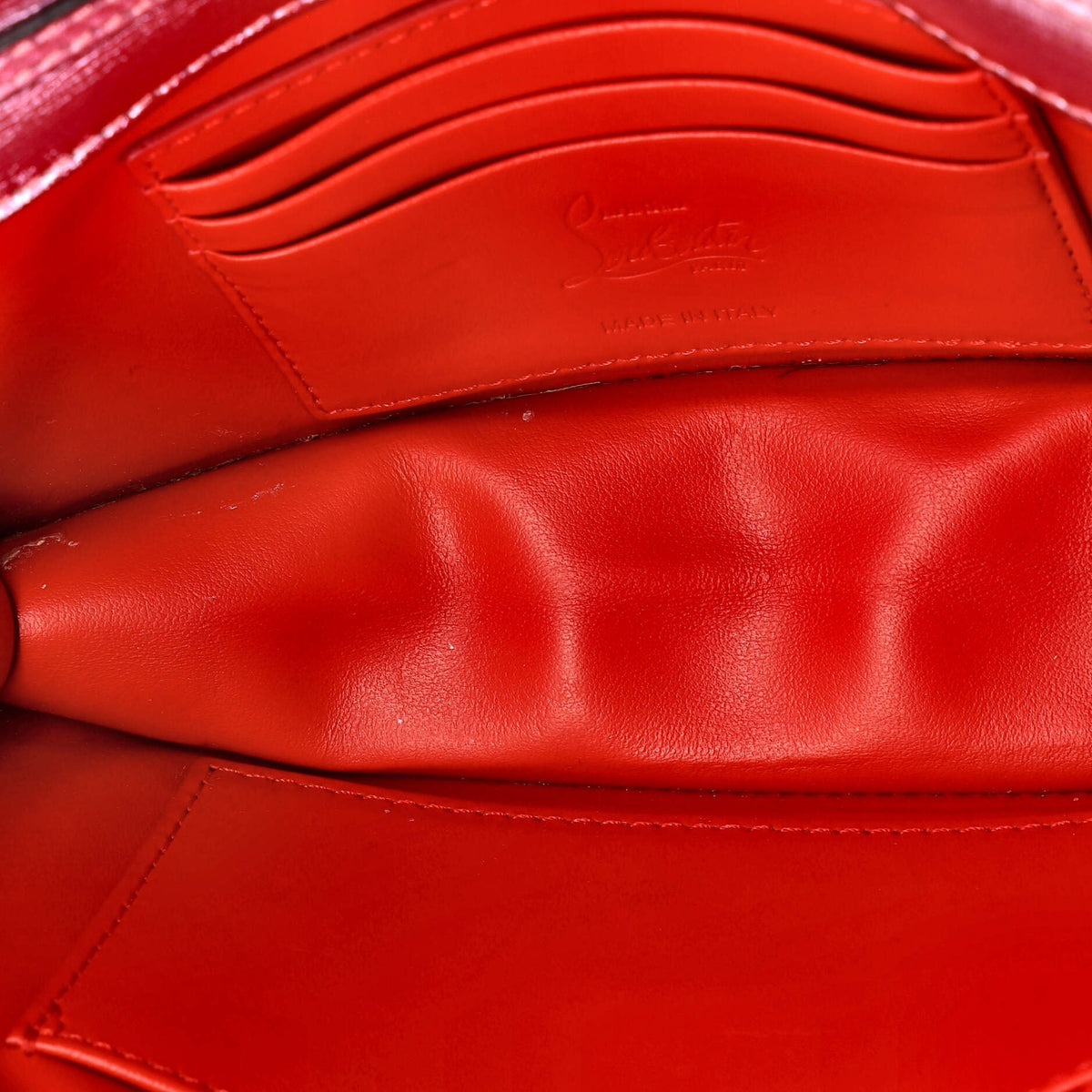 Loubi54 Chain Clutch Metallic Leather
