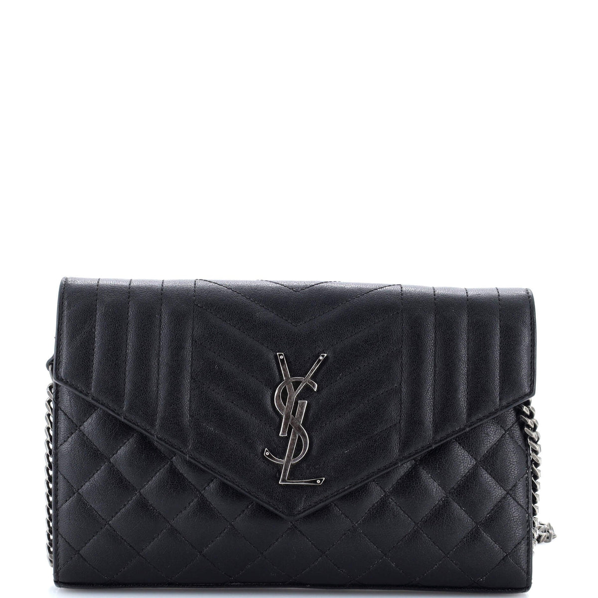 Classic Monogram Envelope Satchel Mixed Matelasse Leather Small