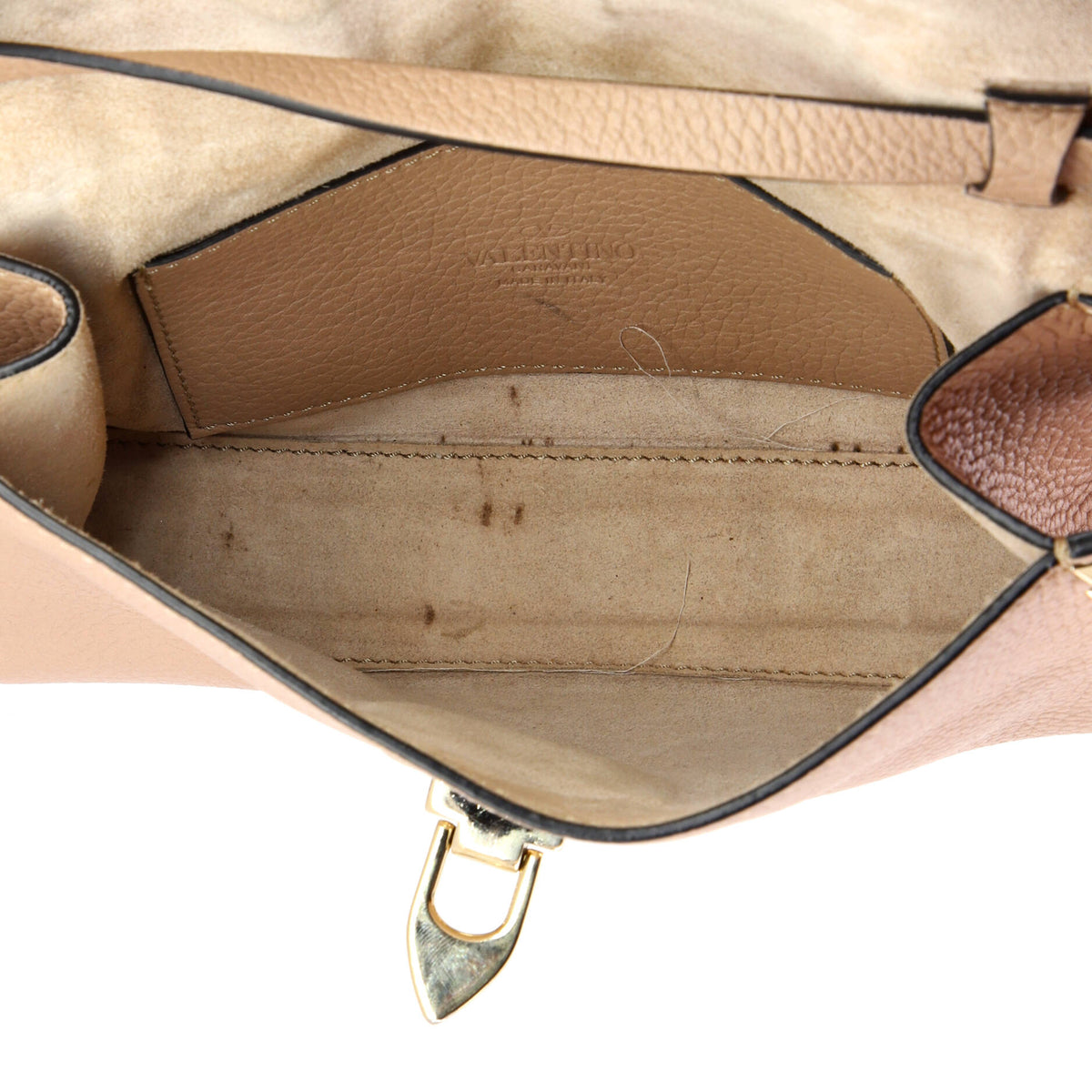 Rockstud Flip Lock Flap Bag Leather Large