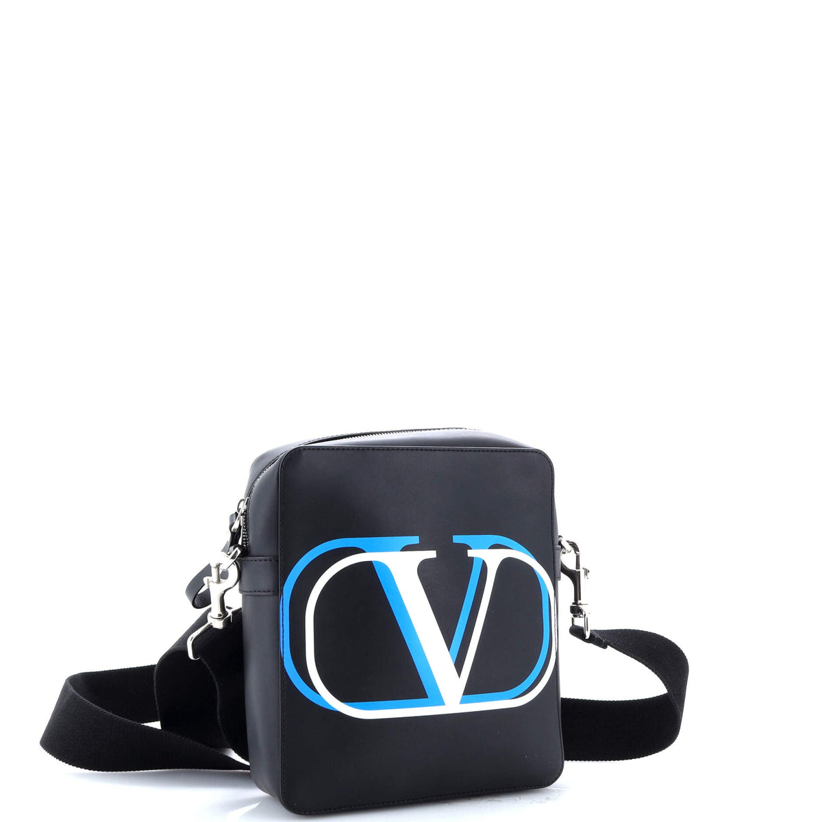 Vlogo Square Crossbody Bag Printed Leather Small