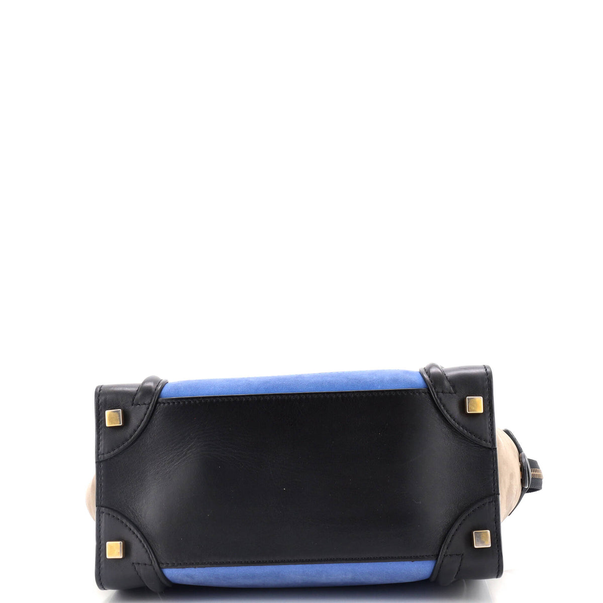 Bicolor Luggage Bag Leather Micro