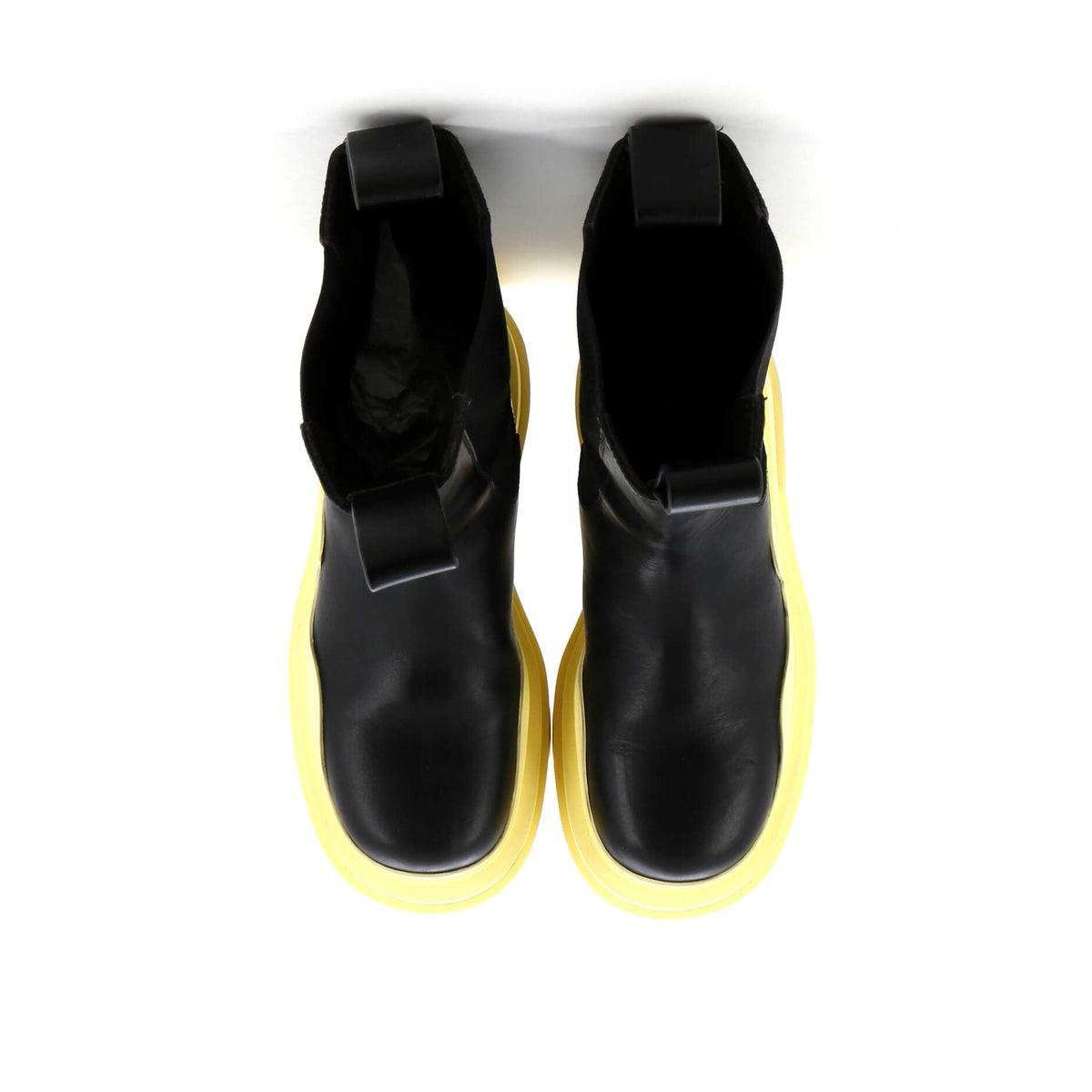 Men's Tire Chelsea Boots Leather and Rubber